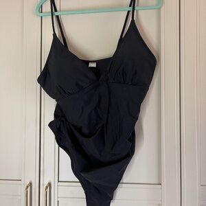 Black One-Piece Bathing Suit Shapellx